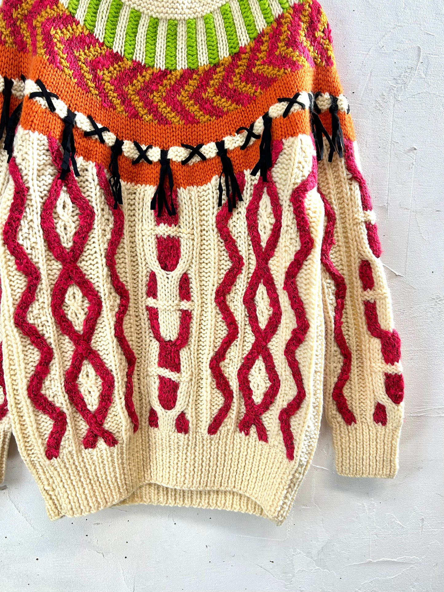 Vintage Hand Knit Sweater [L29138]