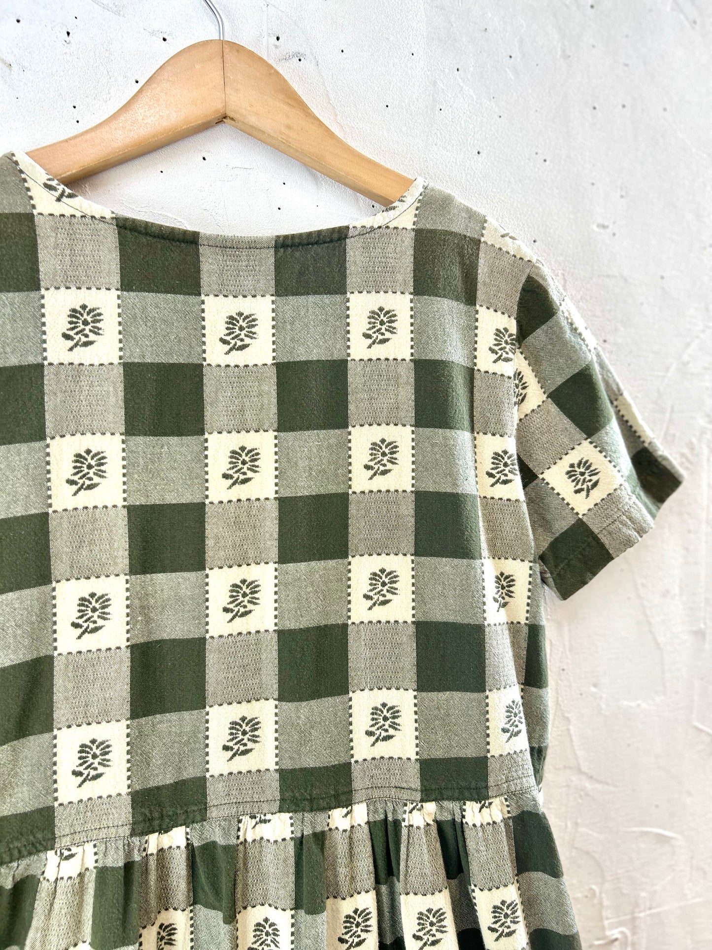 Vintage Cotton Dress MADE IN  INDIA [E30219]