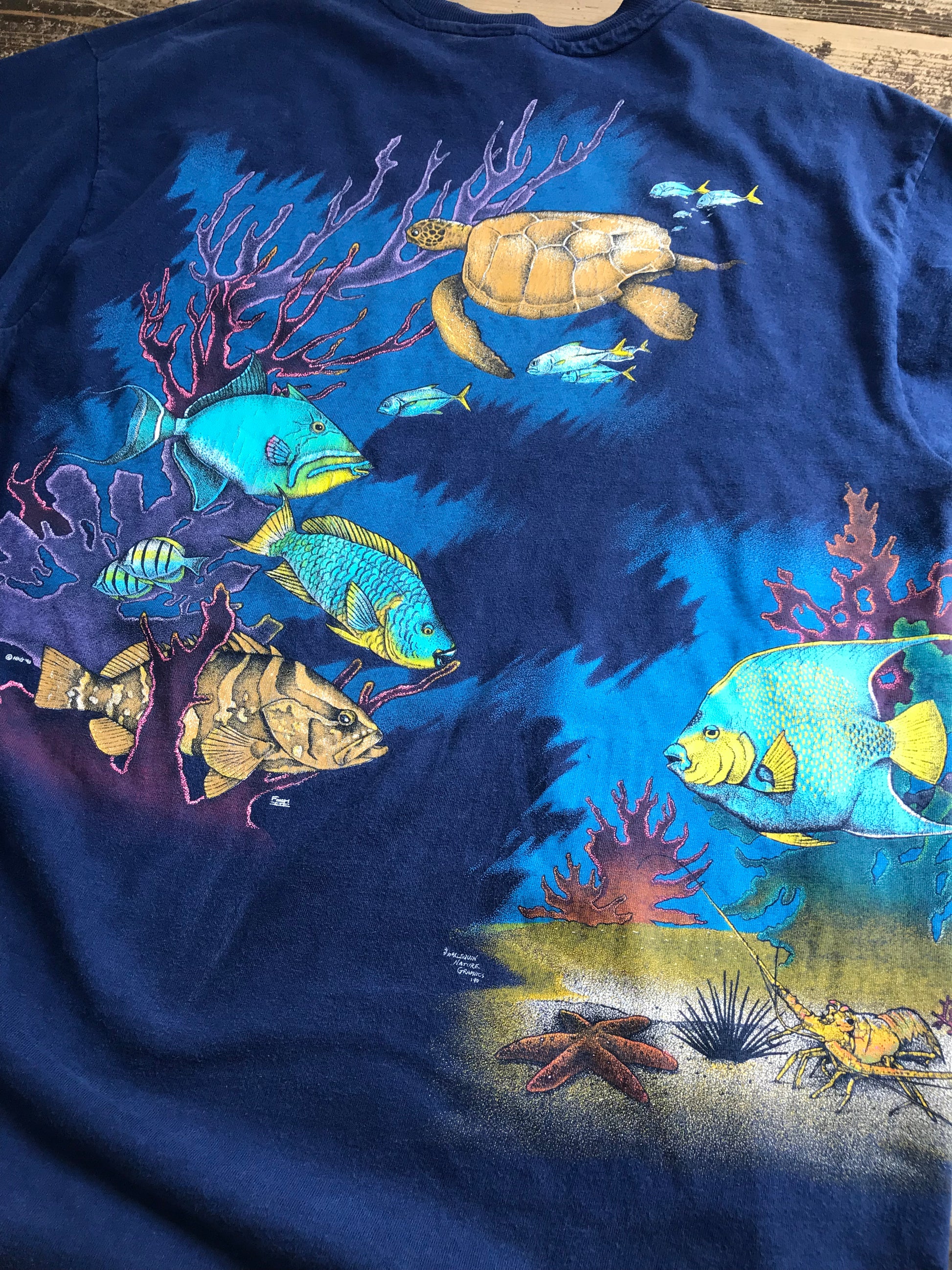 Vintage Fish T-Shirt MADE IN USA[E24030] – GROGGROG