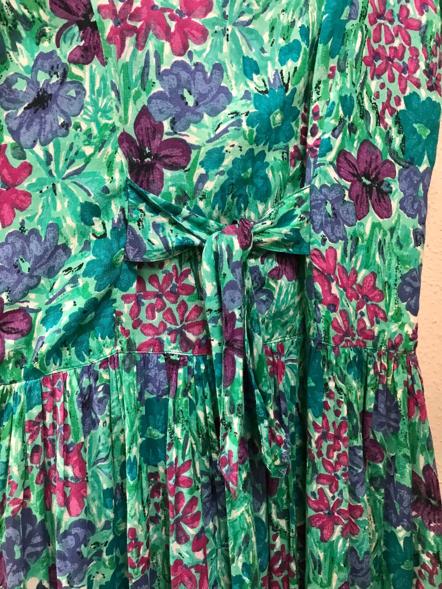 Vintage Flower Dress MADE IN INDIA [F16736]