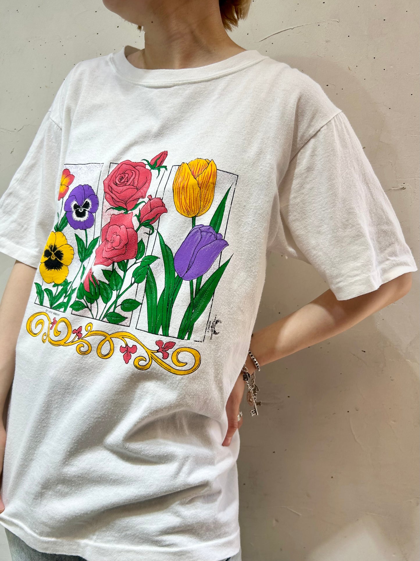 Vintage Cotton T-Shirt  MADE IN USA 〜[E27007]