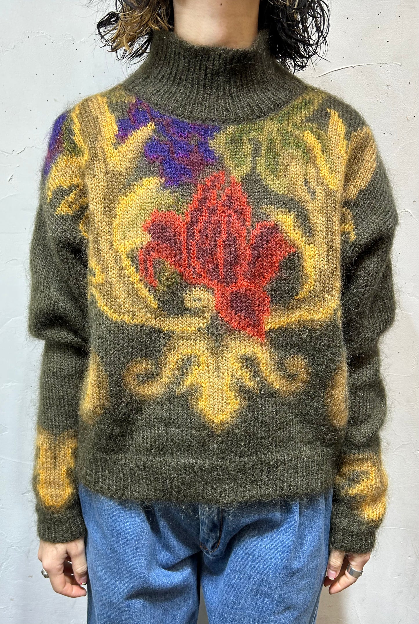 Vintage Mohair Knit Sweater [L25875]