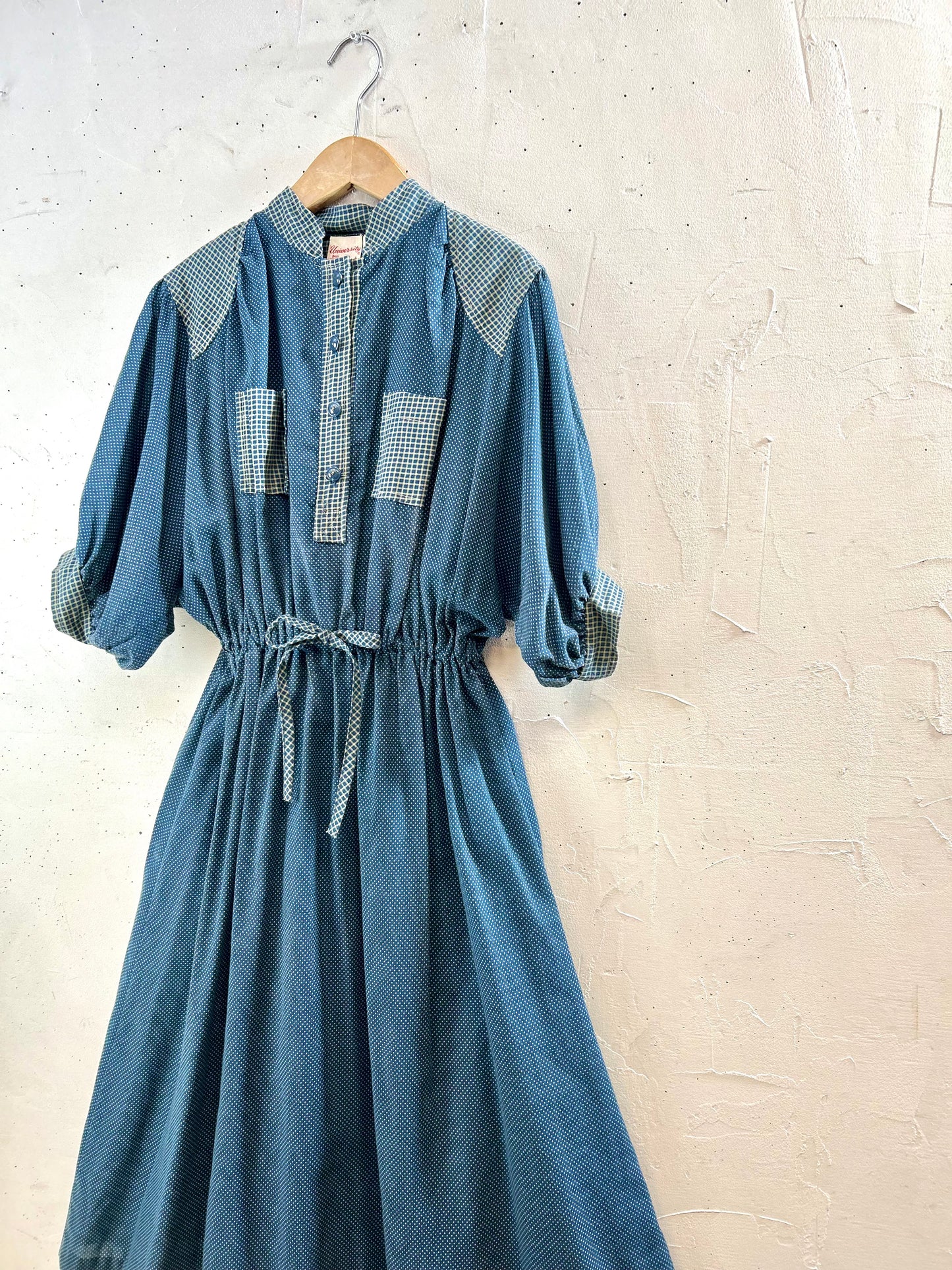 Vintage  Dress MADE IN USA [E30218]