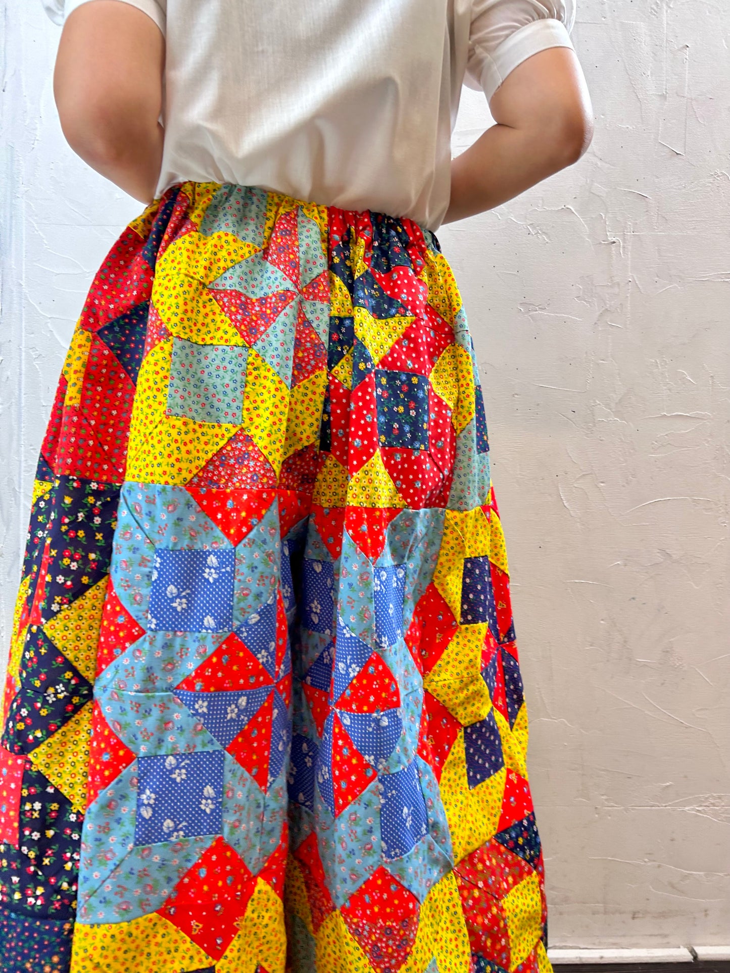 Vintage Patchwork Wide Pants 〜Amy Nina〜 [G28070]