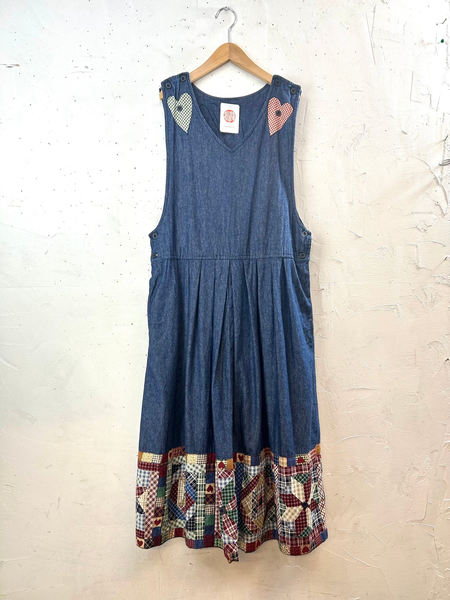 Vintage Denim Over Dress [A29353]