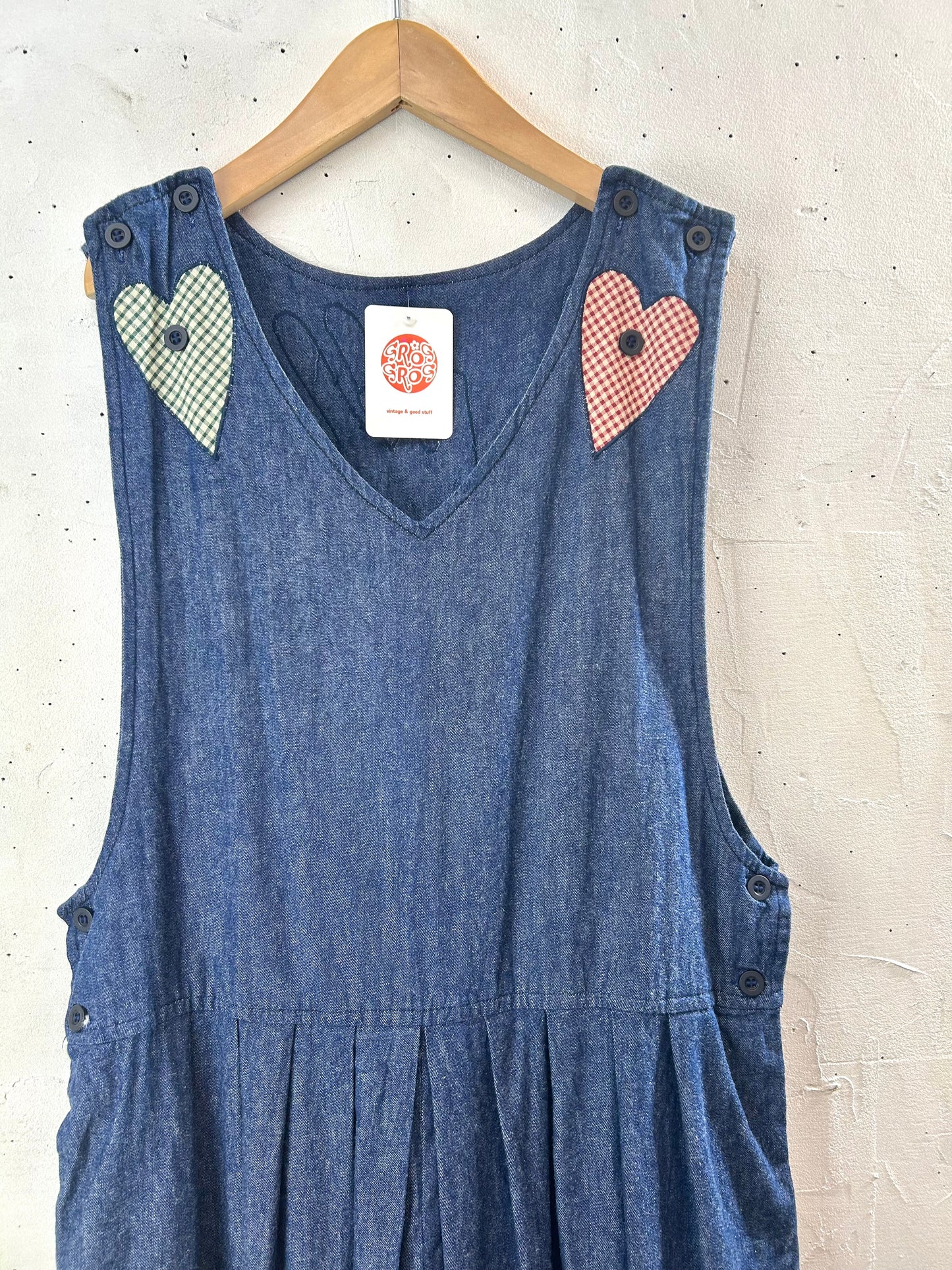 Vintage Denim Over Dress [A29353]