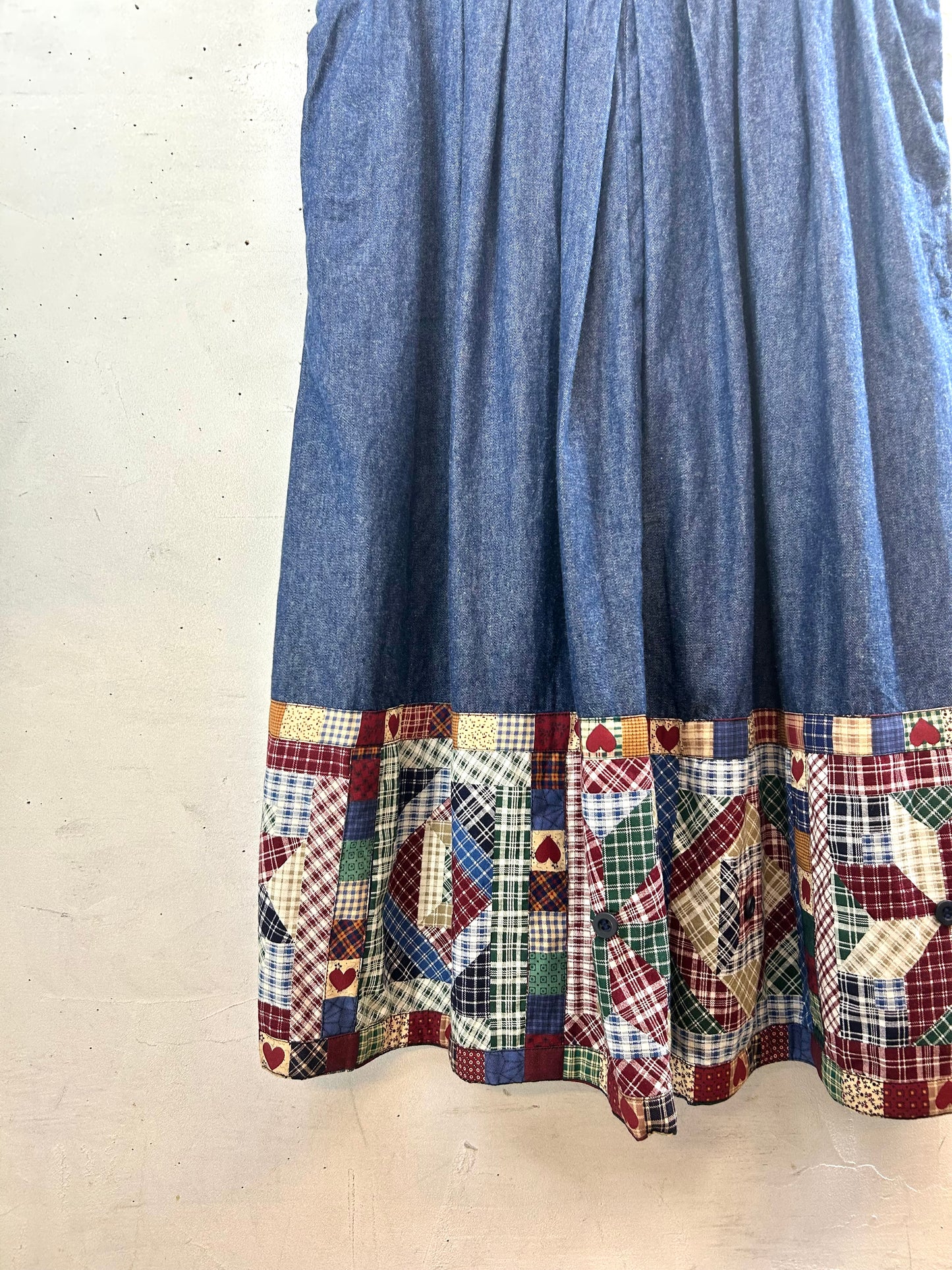 Vintage Denim Over Dress [A29353]