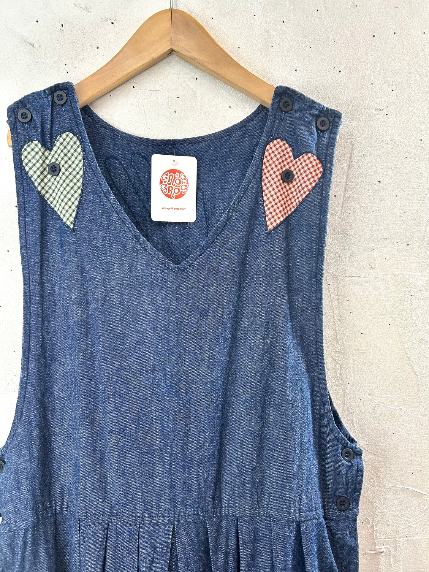 Vintage Denim Over Dress [A29353]