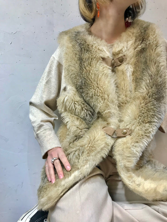 Vintage Faux Fur Vest UNION MADE [K25628]