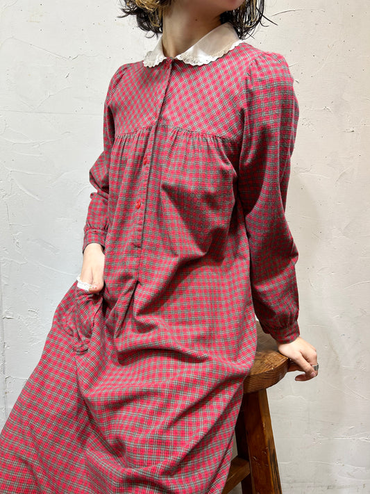 Vintage Plaid Dress [L25873]