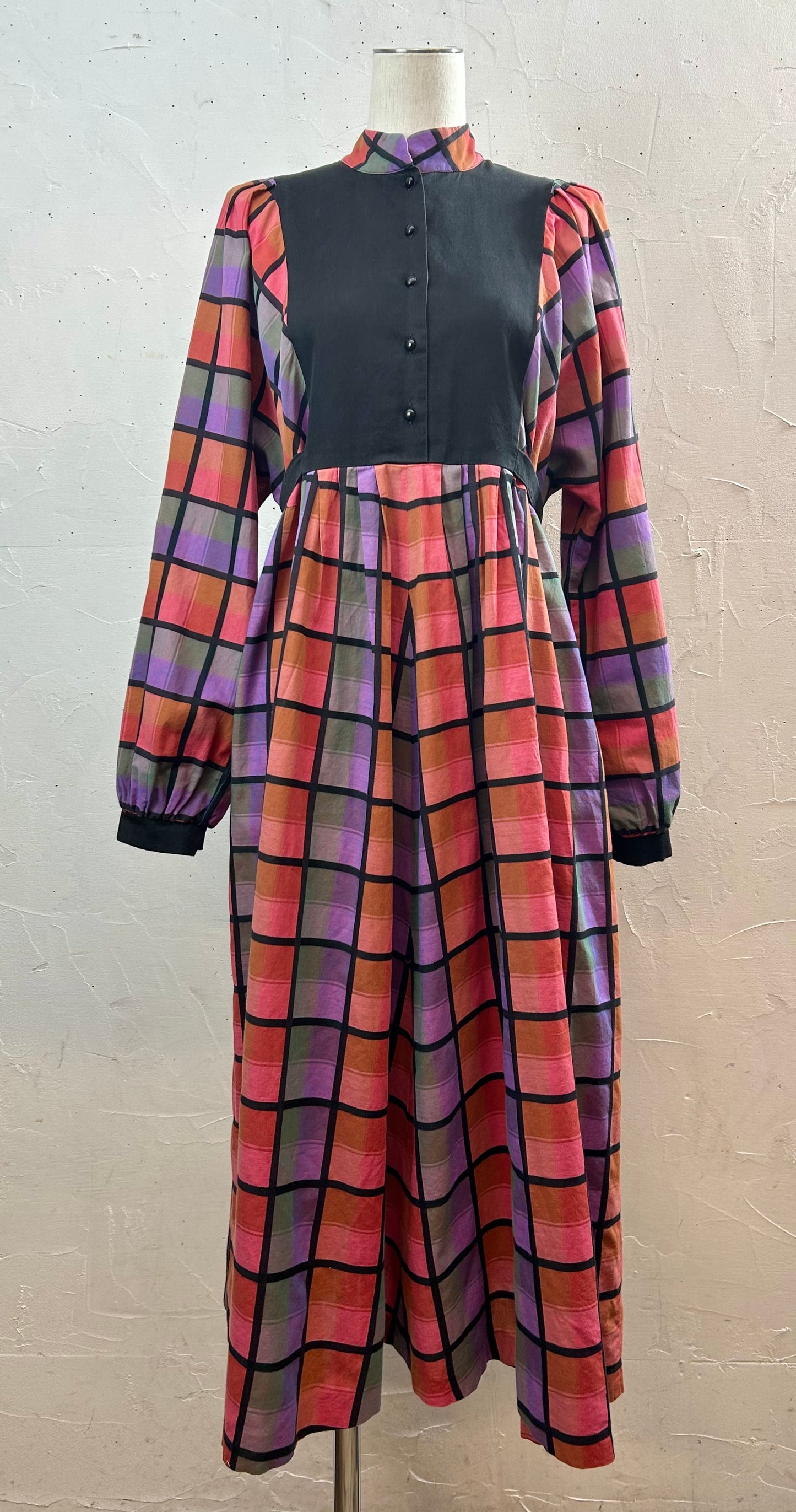 Vintage Plaid Dress [B29586]