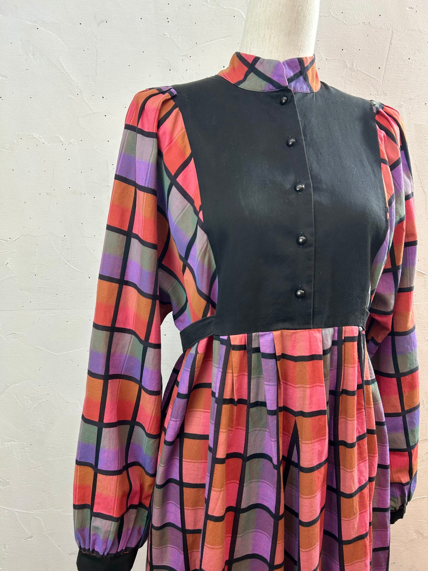 Vintage Plaid Dress [B29586]