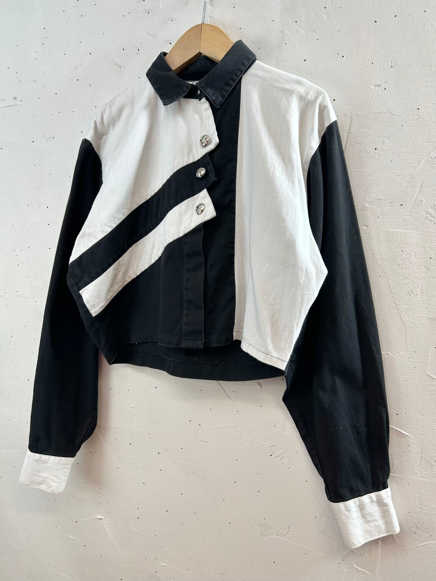 Vintage Asymmetry Design Shirt MADE lN USA [D30020]