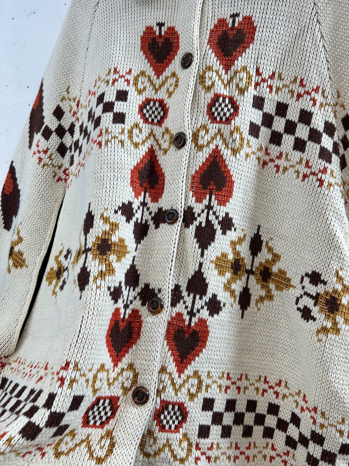 '70s Vintage Knit Poncho [A29366]