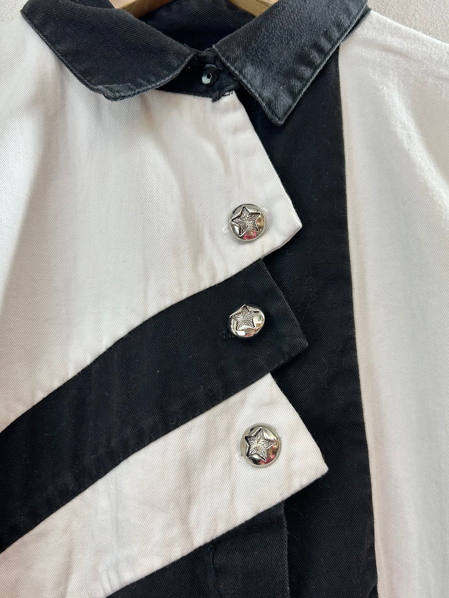 Vintage Asymmetry Design Shirt MADE lN USA [D30020]