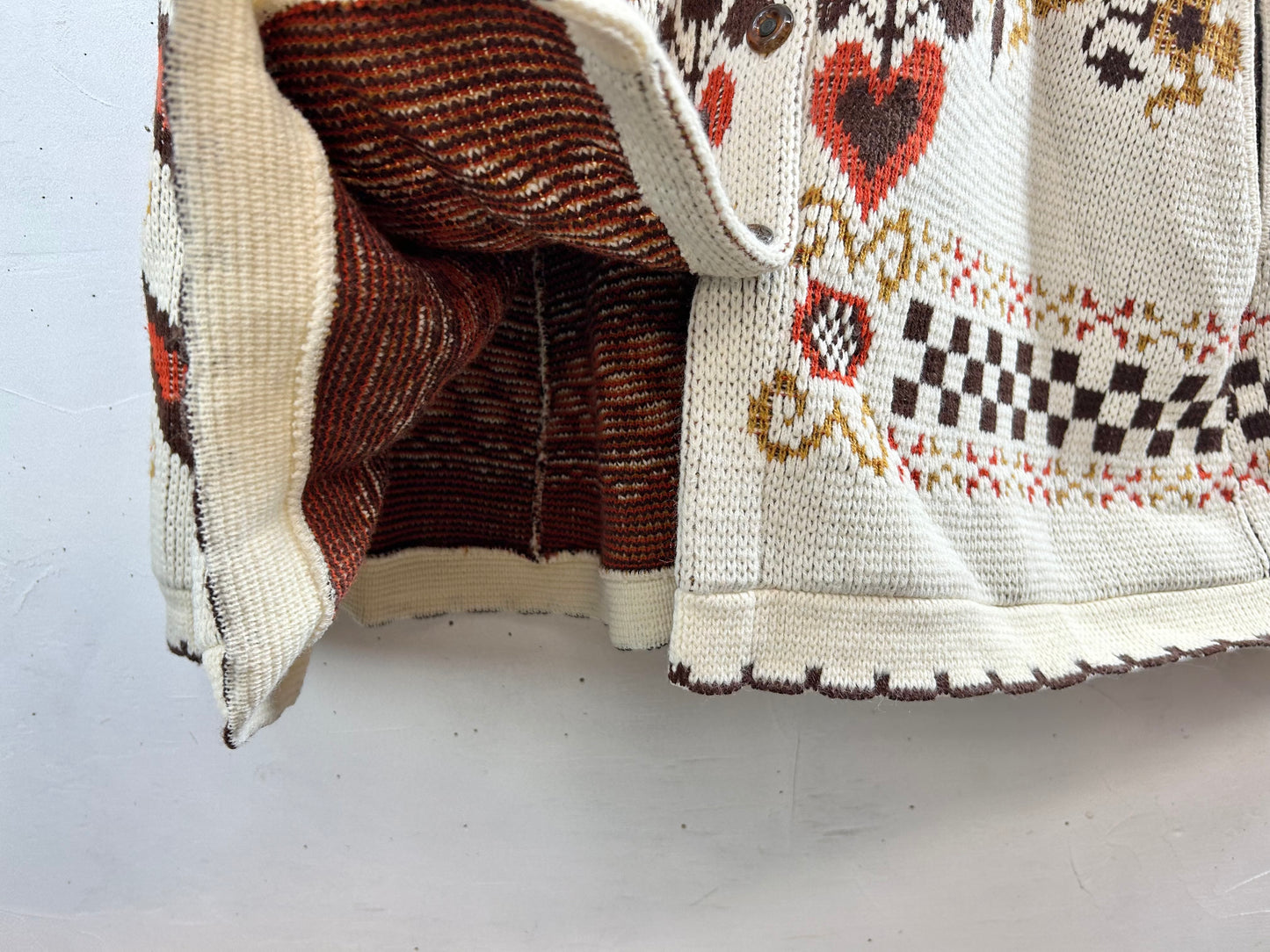 '70s Vintage Knit Poncho [A29366]