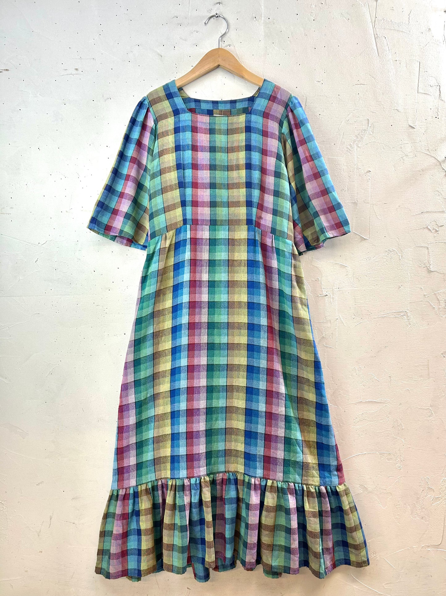 Vintage Plaid Dress [C29800]
