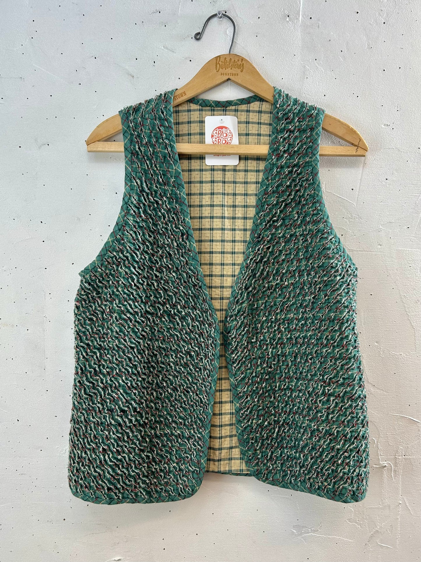 Vintage Slash Quilt Vest [E30230]