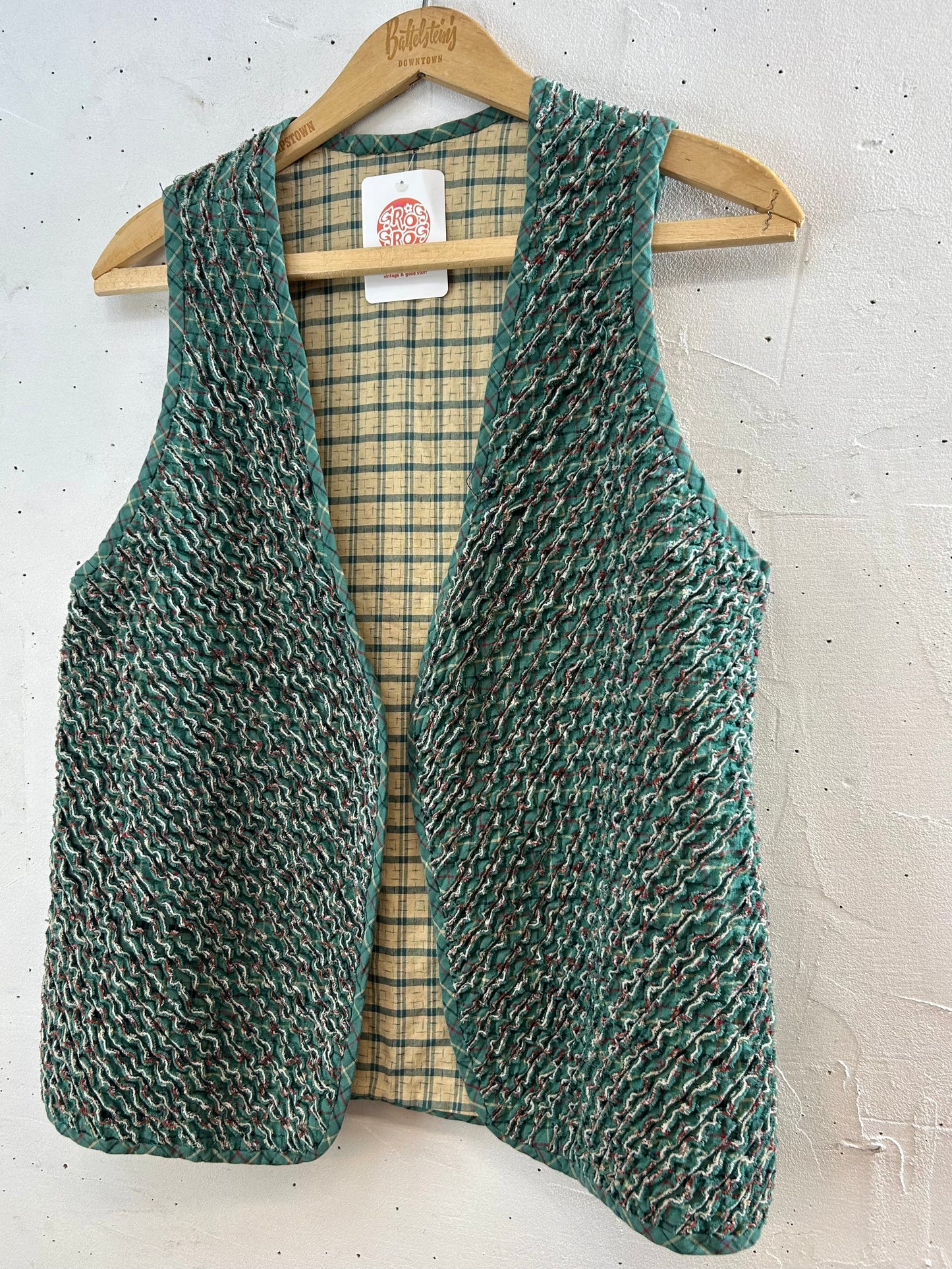 Vintage Slash Quilt Vest [E30230]