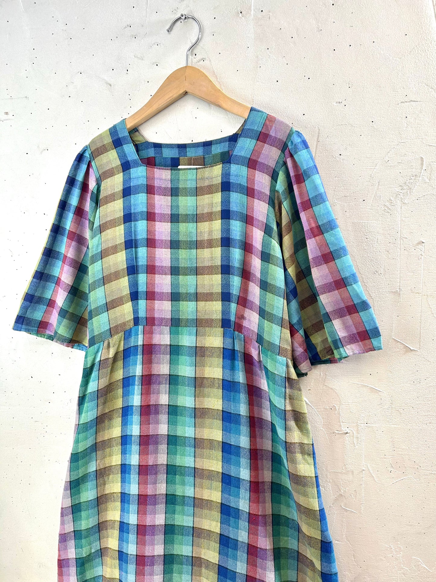 Vintage Plaid Dress [C29800]