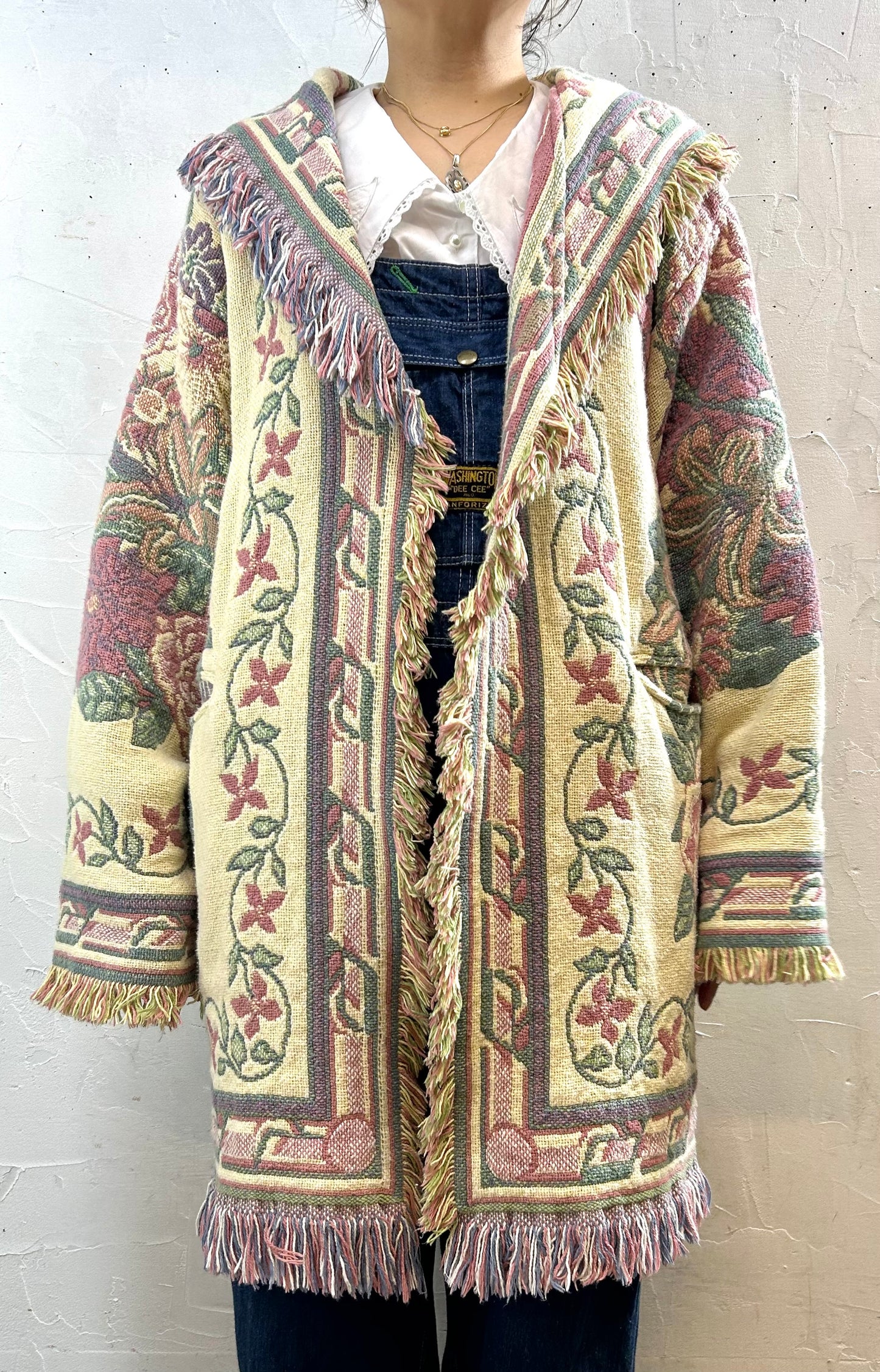 Vintage Fringe Rug Jacket [J28707]