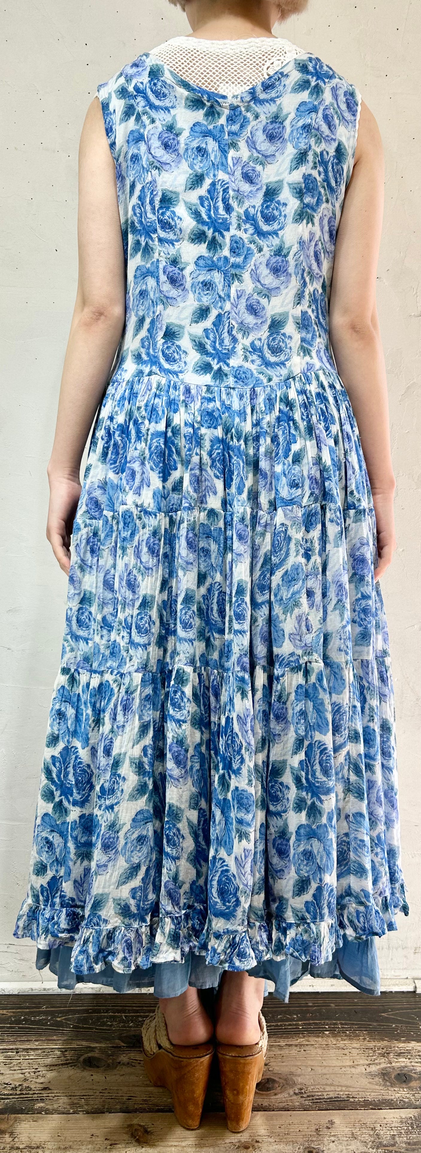 Vintage Indian Rayon Dress 〜BILA〜 [D26769]