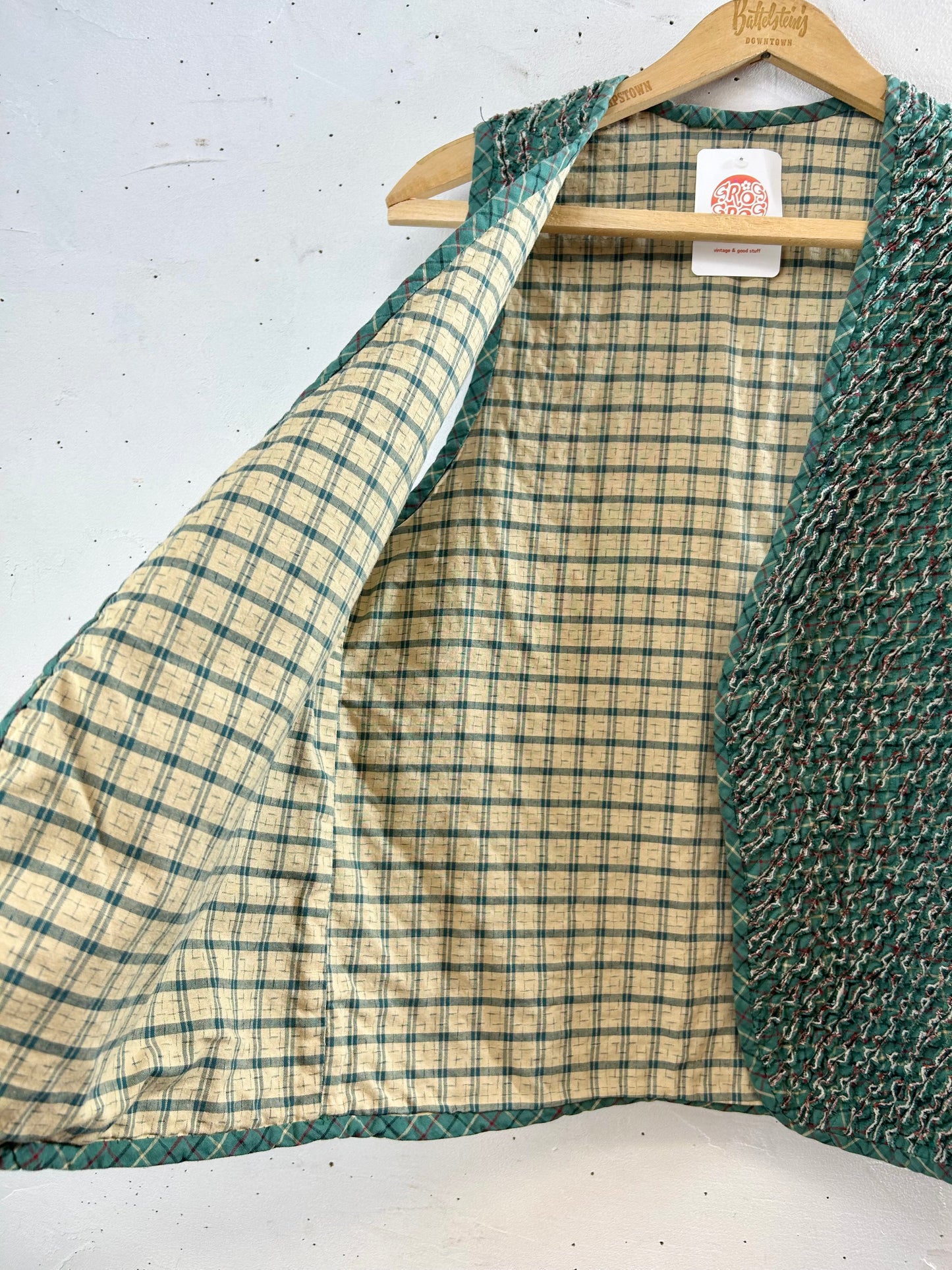Vintage Slash Quilt Vest [E30230]