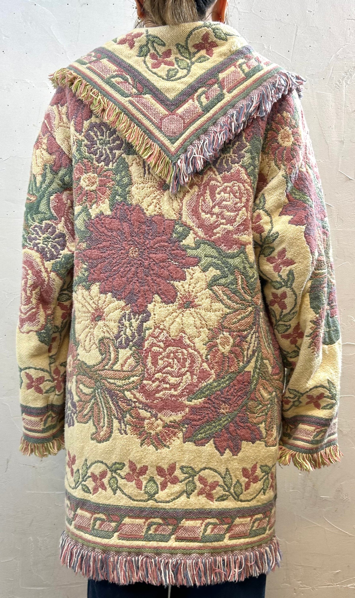 Vintage Fringe Rug Jacket [J28707]