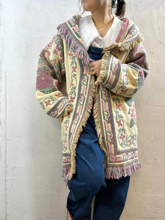 Vintage Fringe Rug Jacket [J28707]