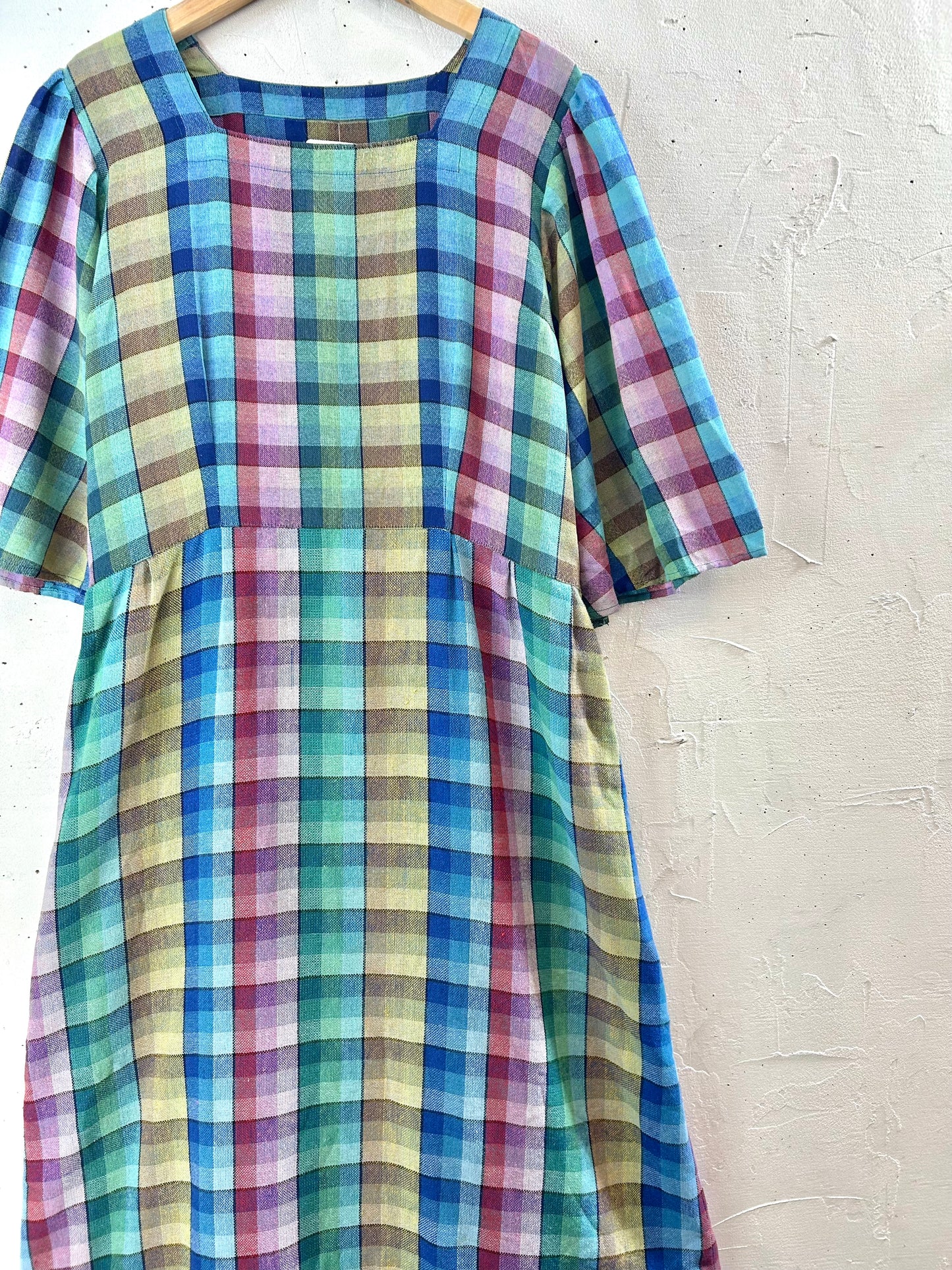 Vintage Plaid Dress [C29800]