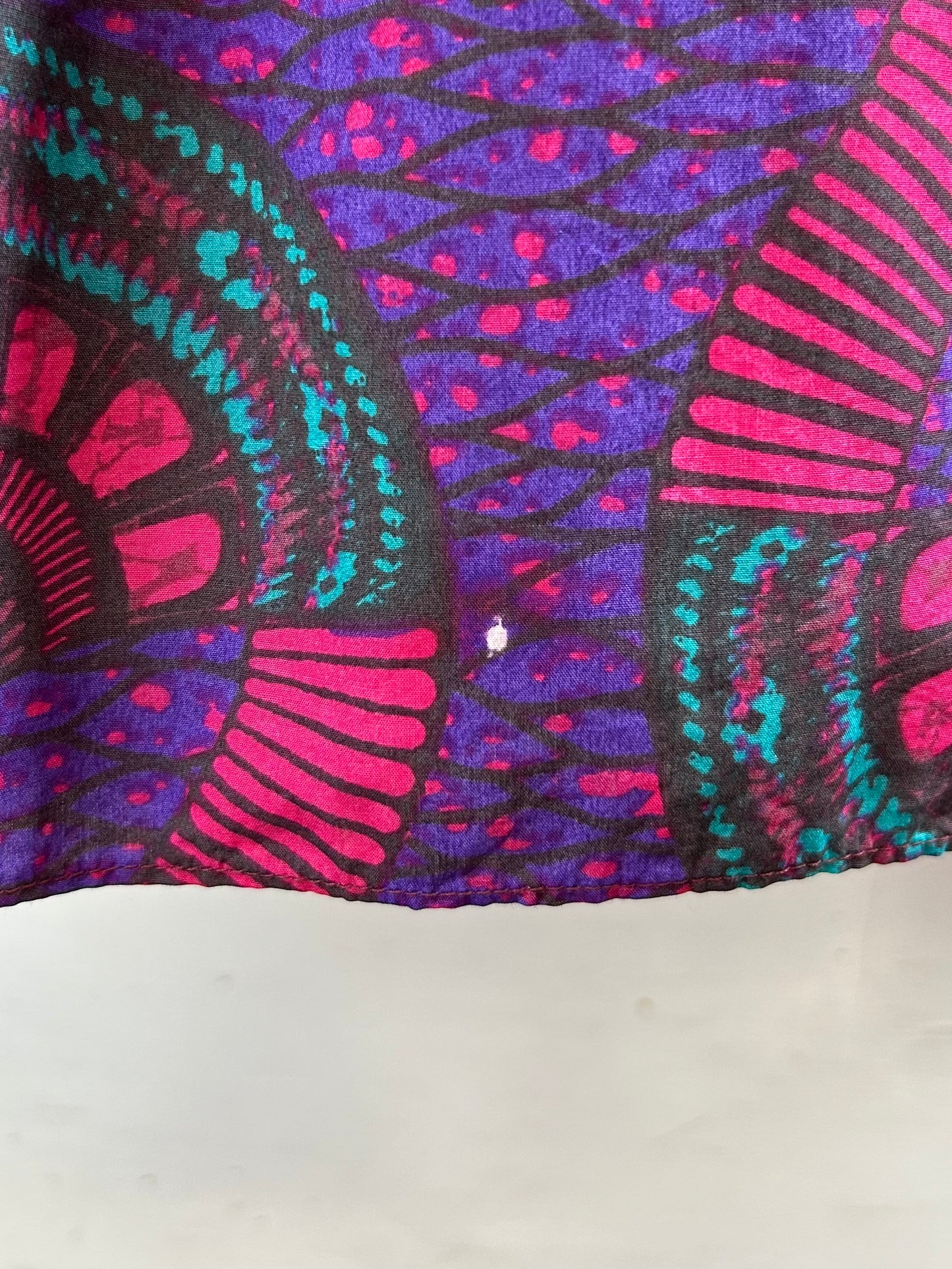 Vintage African Batik Tiered Skirt [D30017]