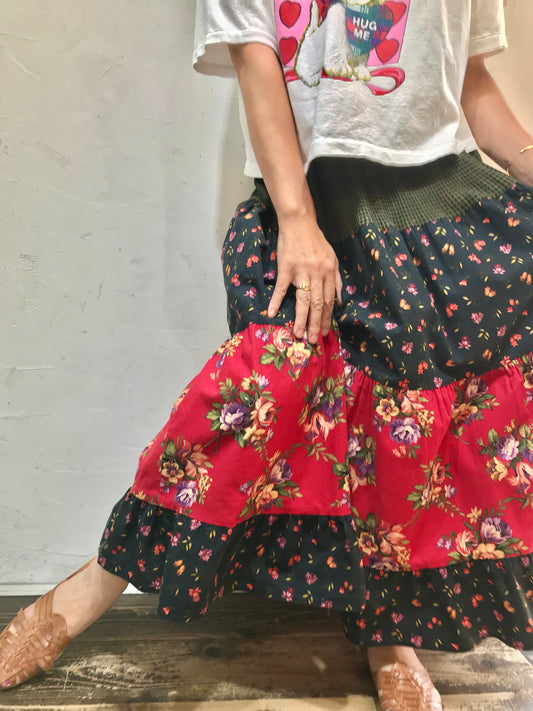 Vintage Tiered Skirt MADE IN TEXAS [H24743]