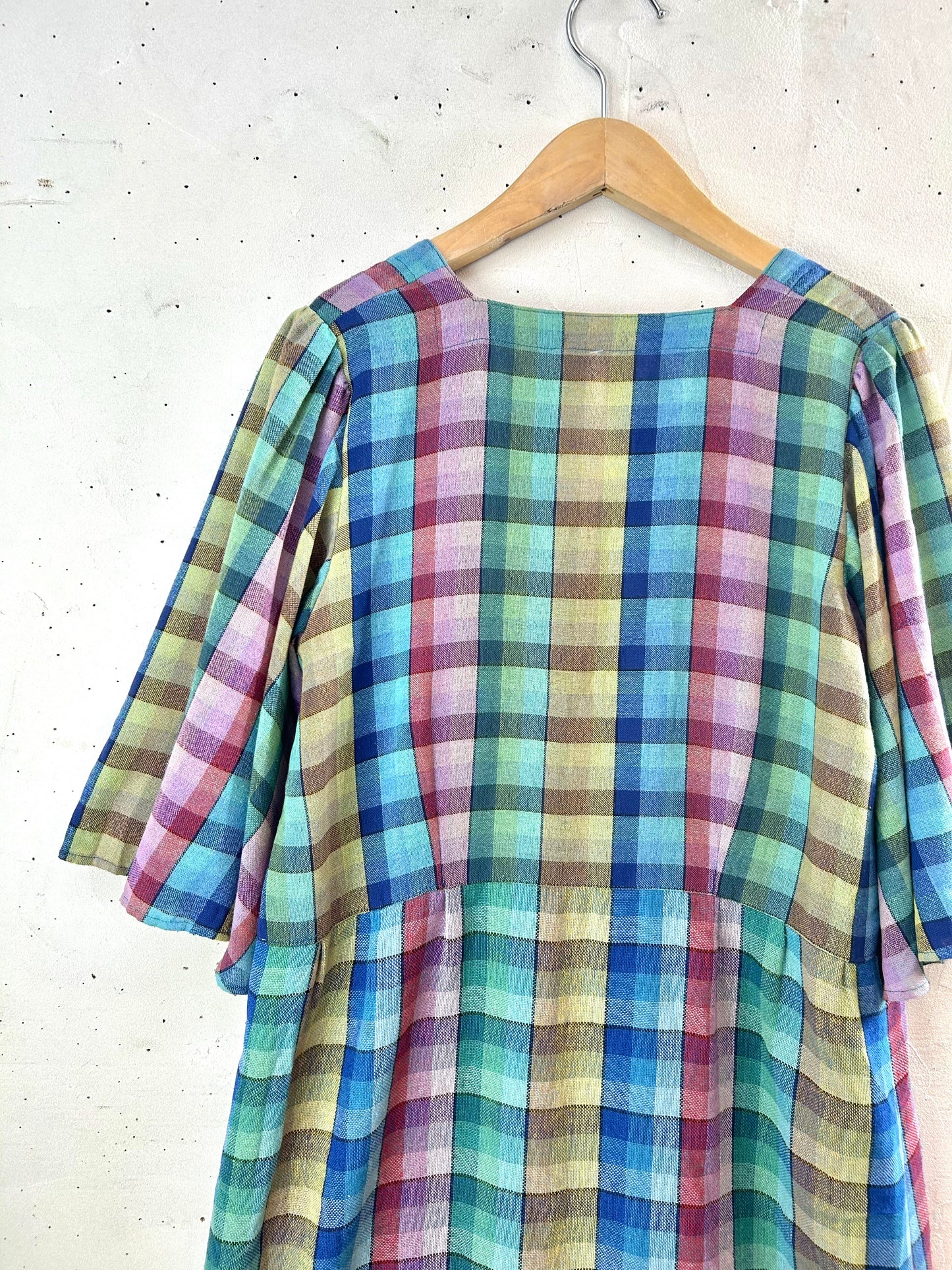 Vintage Plaid Dress [C29800]