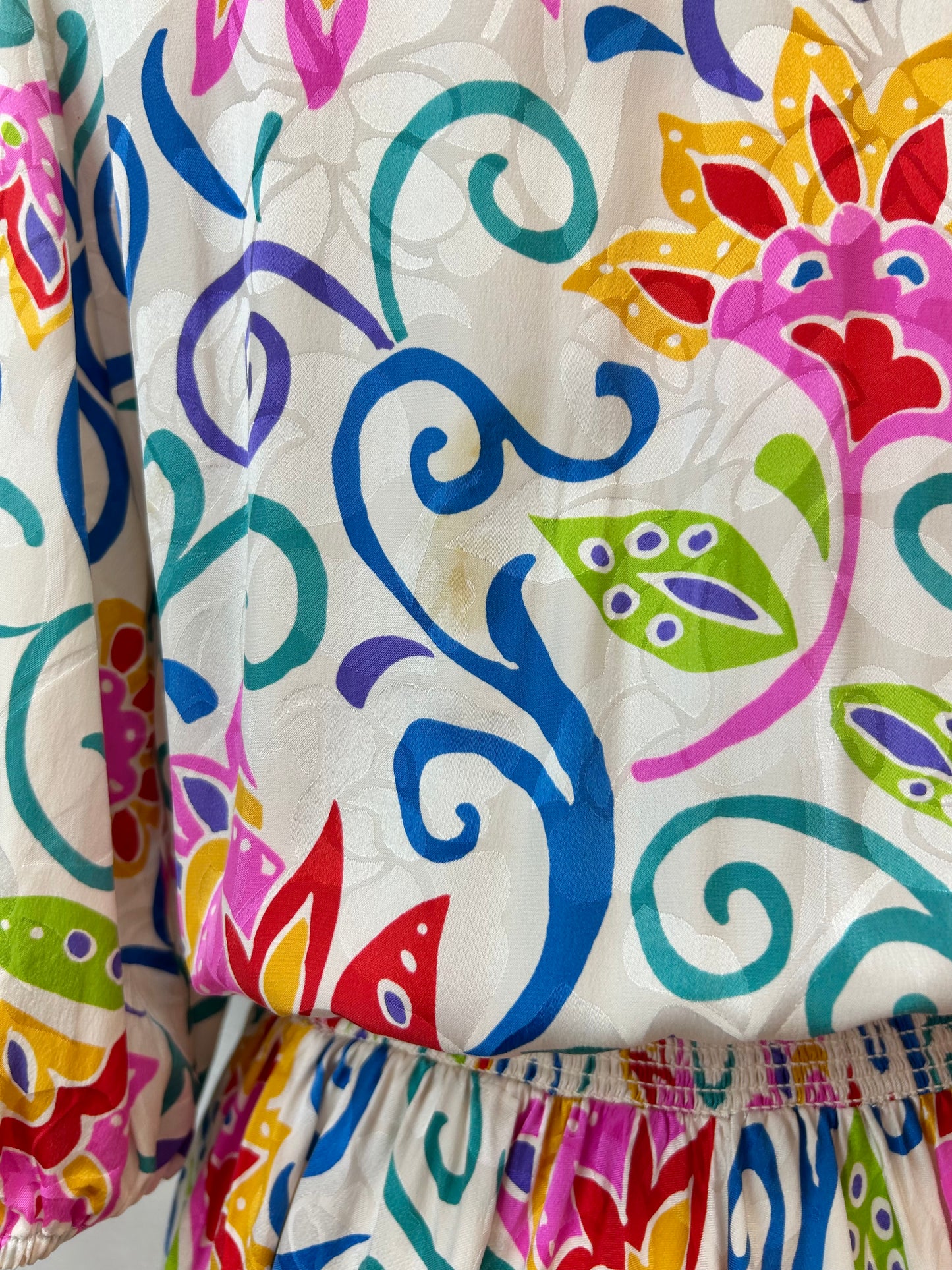 ’80s Vintage Ruffle Dress 〜Adrianna Papell〜 [D30022]