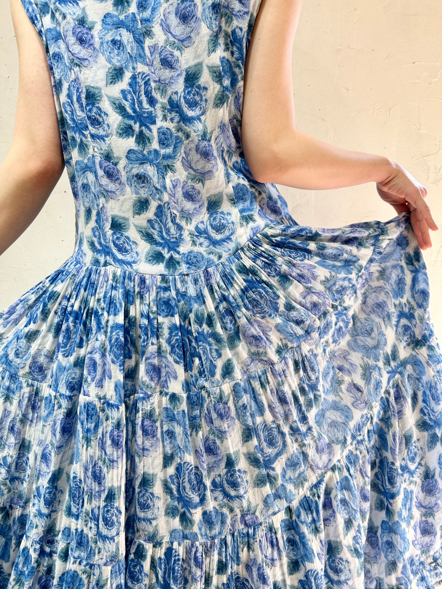 Vintage Indian Rayon Dress 〜BILA〜 [D26769]