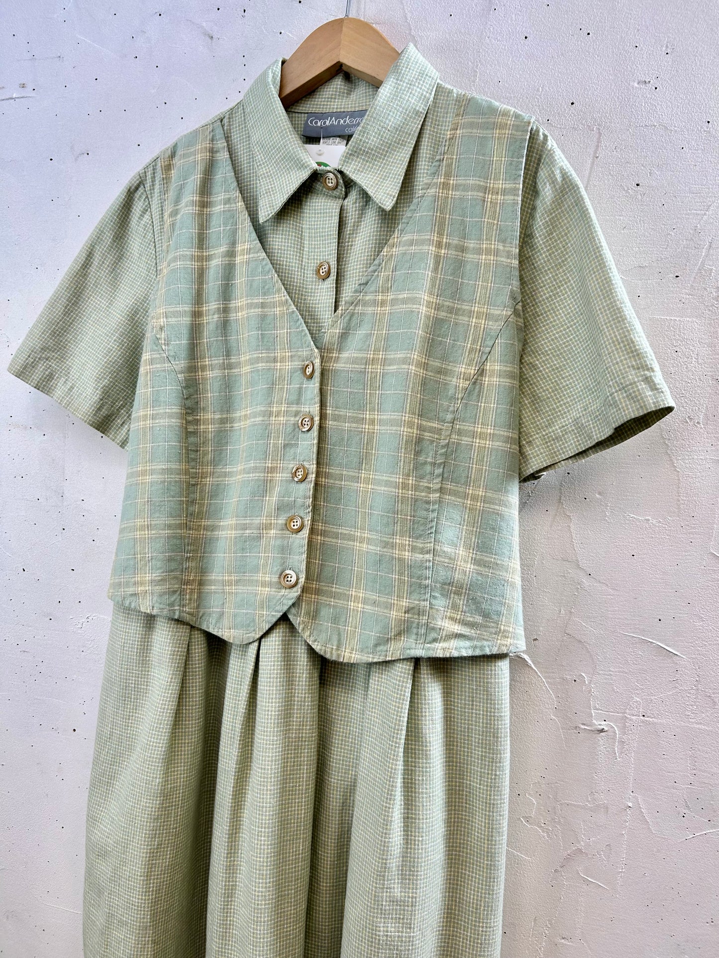 Vintage Layered Style Dress MADE IN USA [E30229]