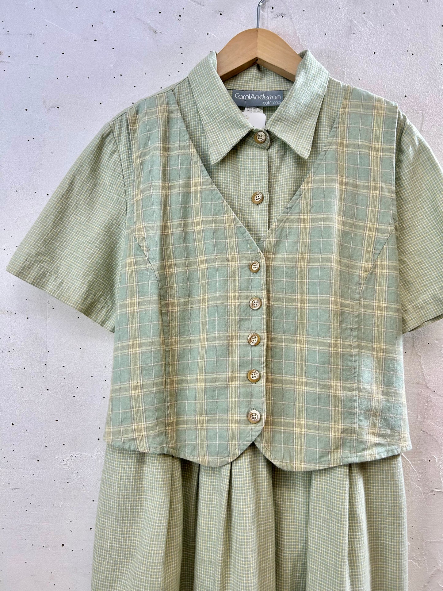 Vintage Layered Style Dress MADE IN USA [E30229]