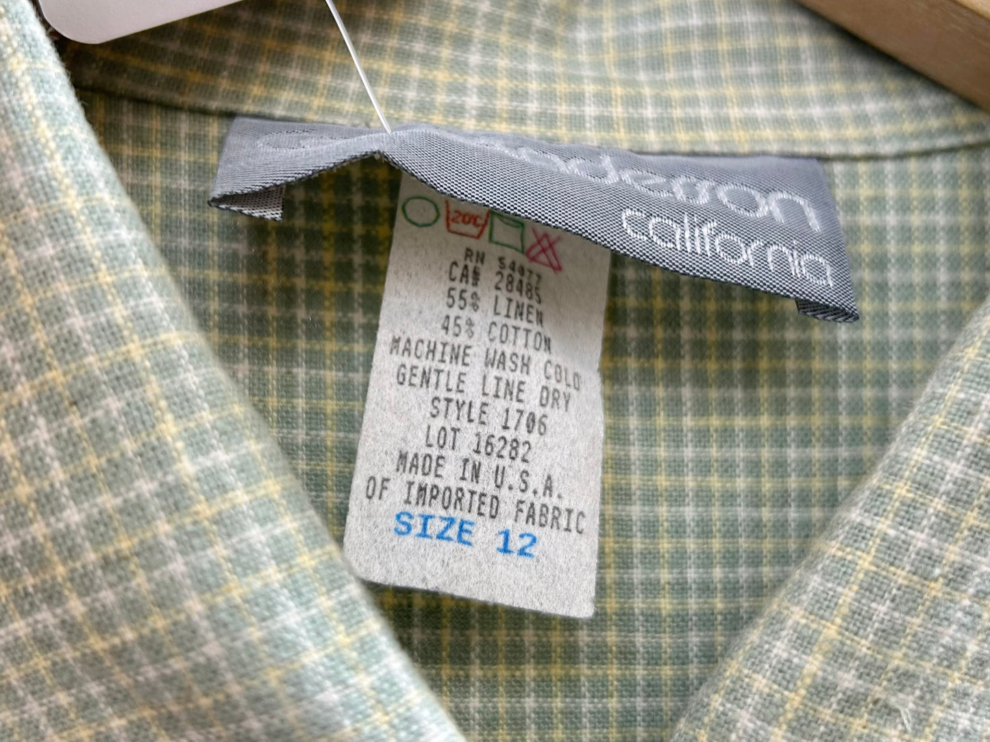 Vintage Layered Style Dress MADE IN USA [E30229]