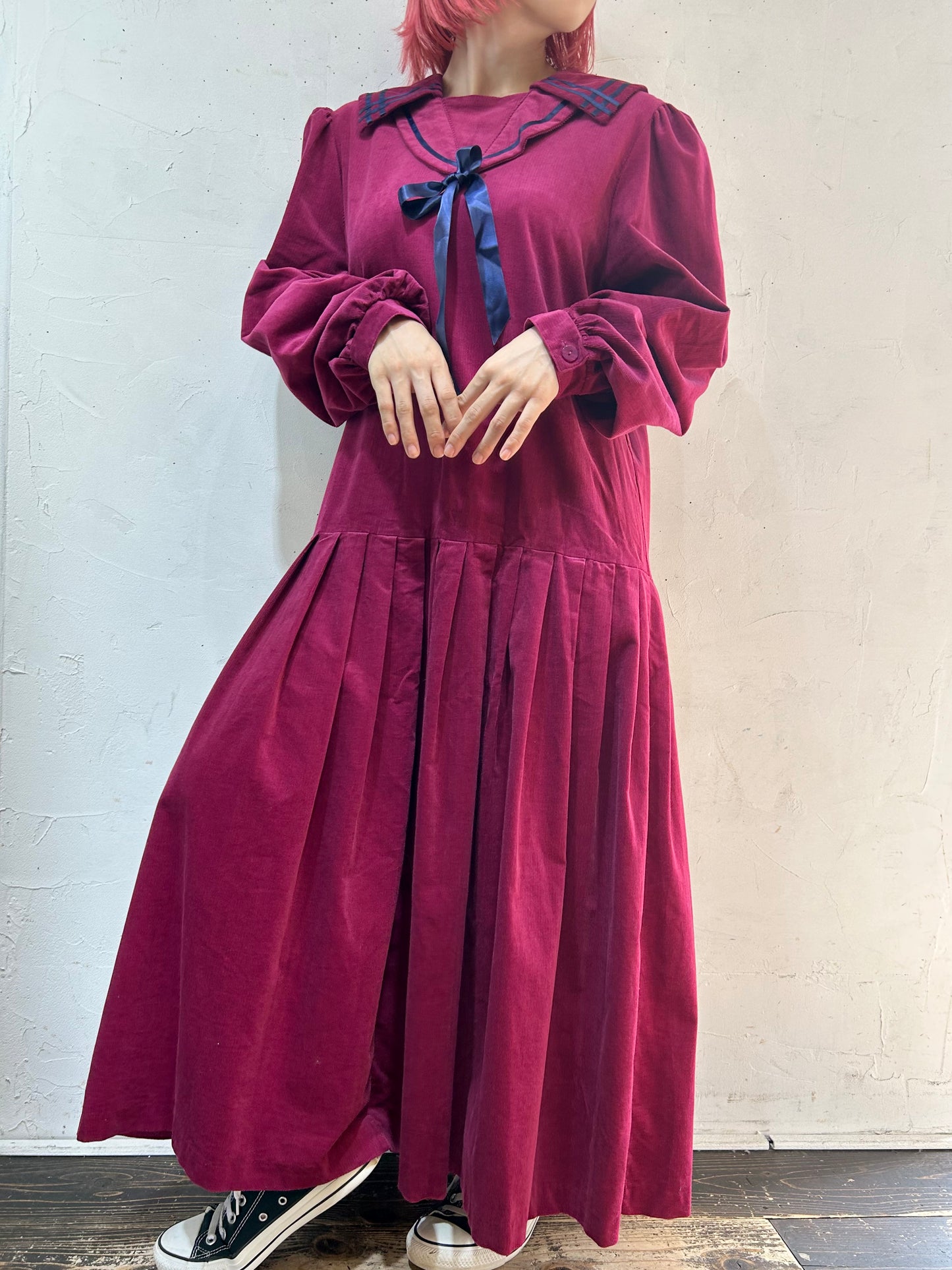 Vintage Corduroy Dress 〜Laura Ashley〜 [I25002]