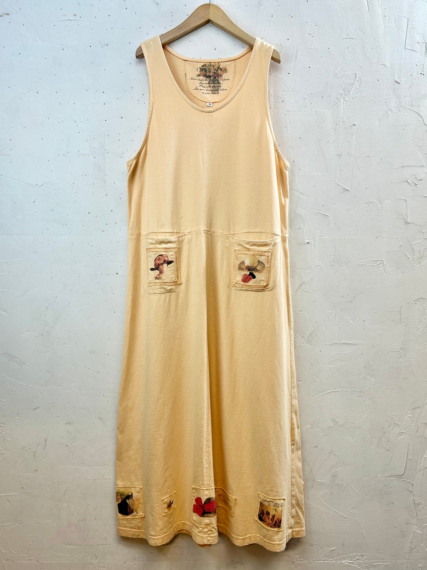 Vintage Patch Dress MADE lN USA [E30228]