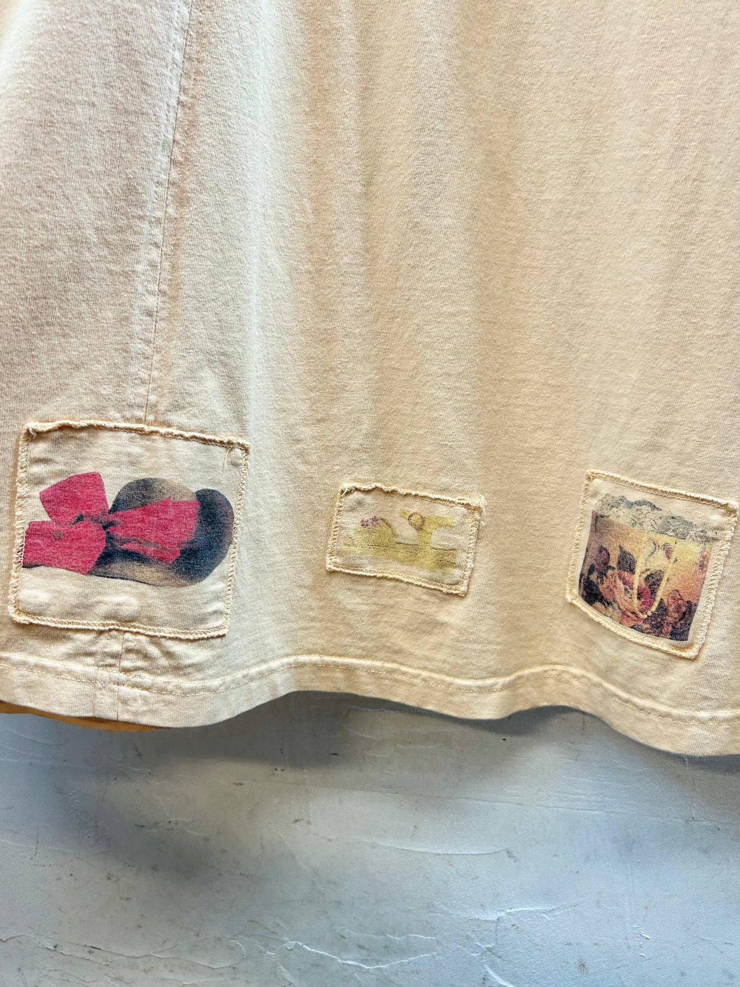 Vintage Patch Dress MADE lN USA [E30228]