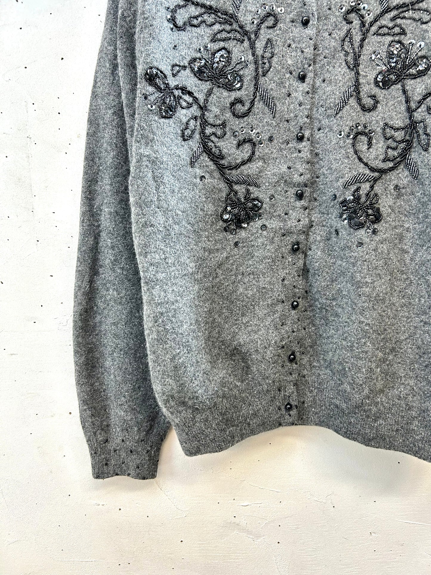 Vintage Beads Knit Cardigan [J28705]