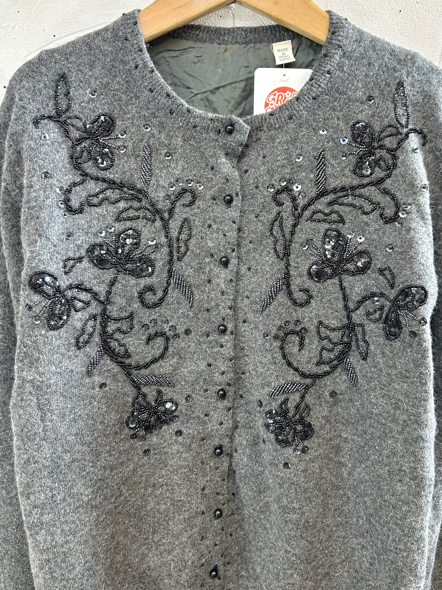 Vintage Beads Knit Cardigan [J28705]