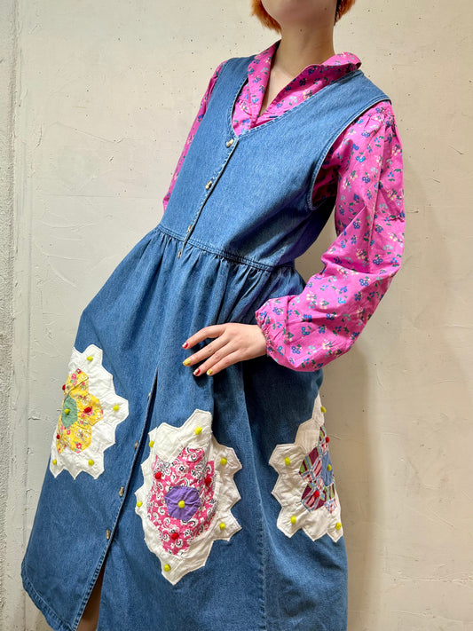 Vintage Denim Over Dress [C26431]