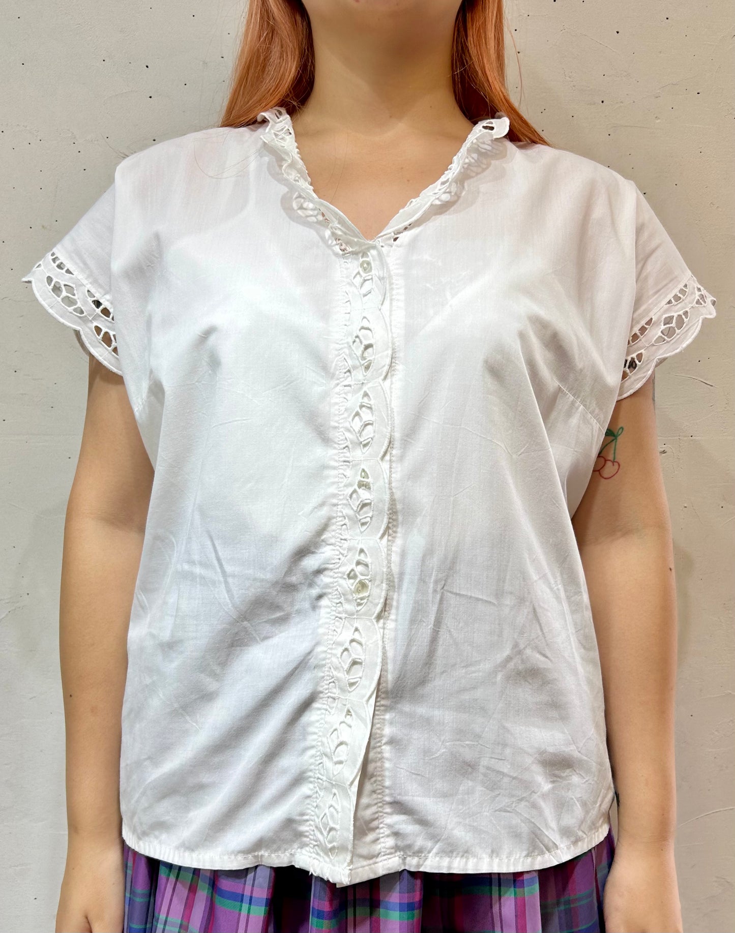 Vintage White Blouse [E27020]