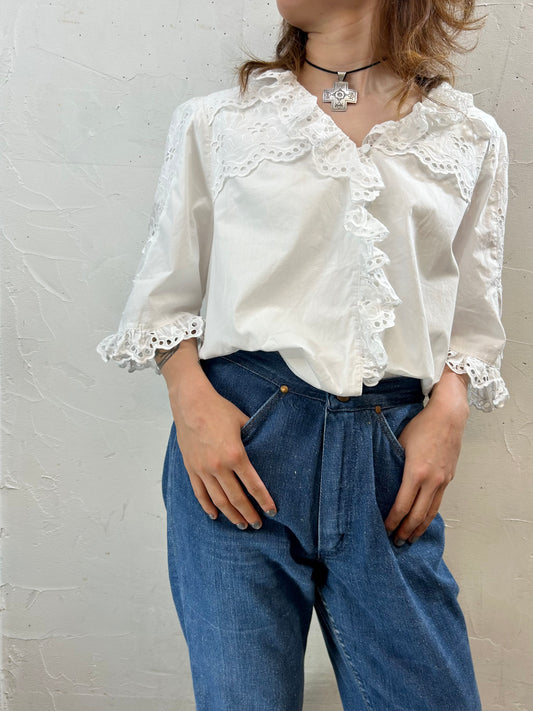 Vintage White Blouse [F27606]