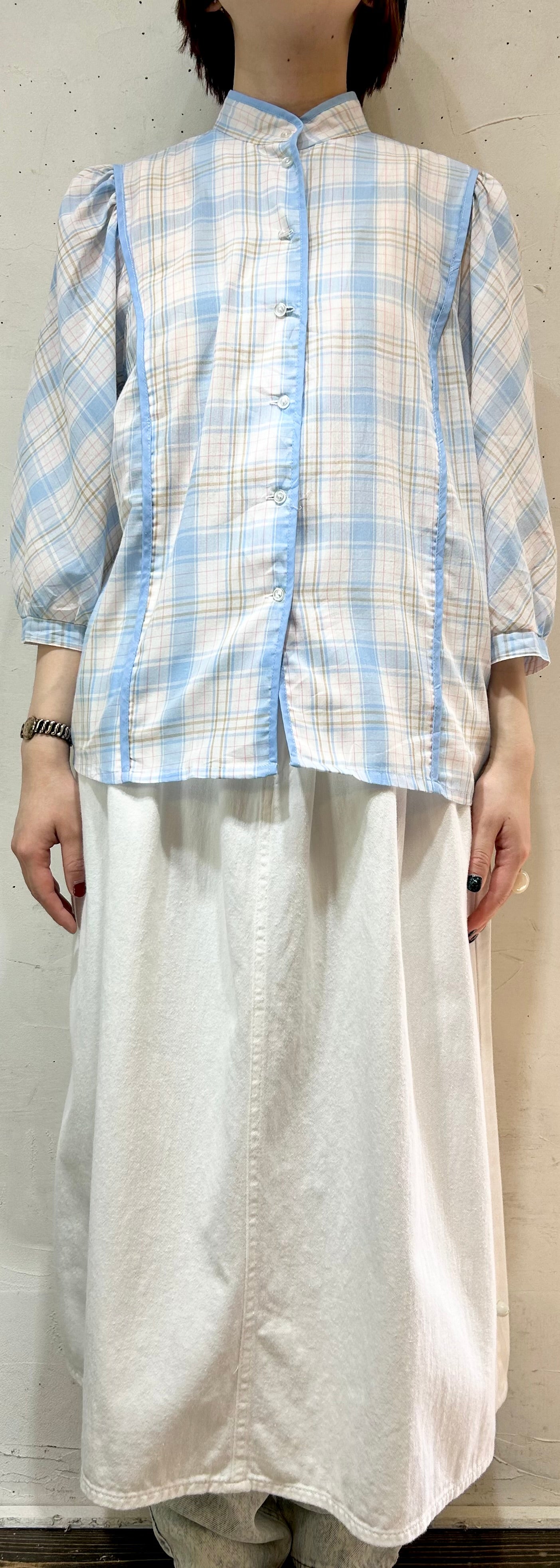 Vintage Plaid Blouse 〜Betty Barclay〜 [E27162]