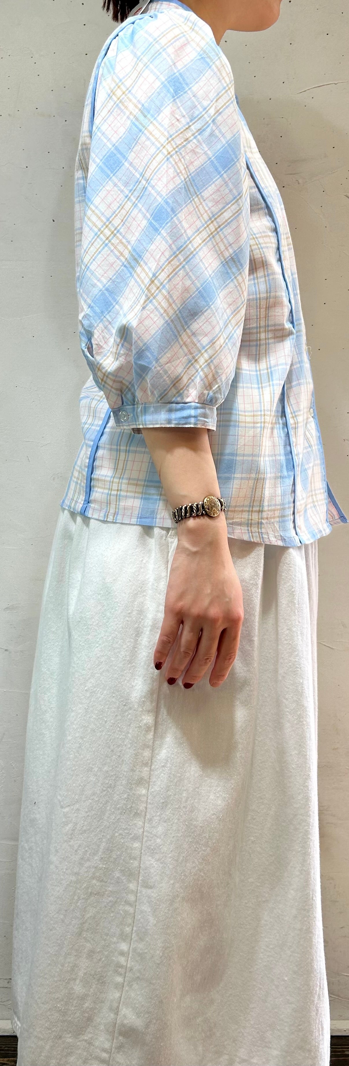 Vintage Plaid Blouse 〜Betty Barclay〜 [E27162]