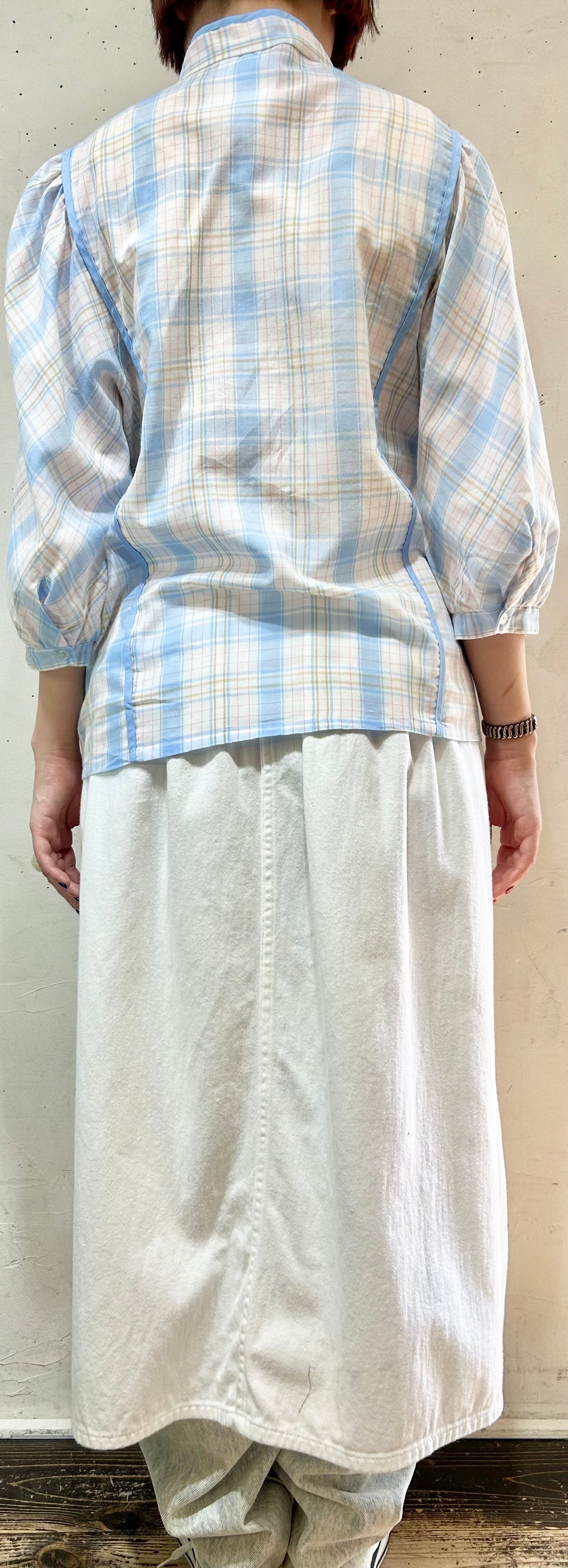 Vintage Plaid Blouse 〜Betty Barclay〜 [E27162]