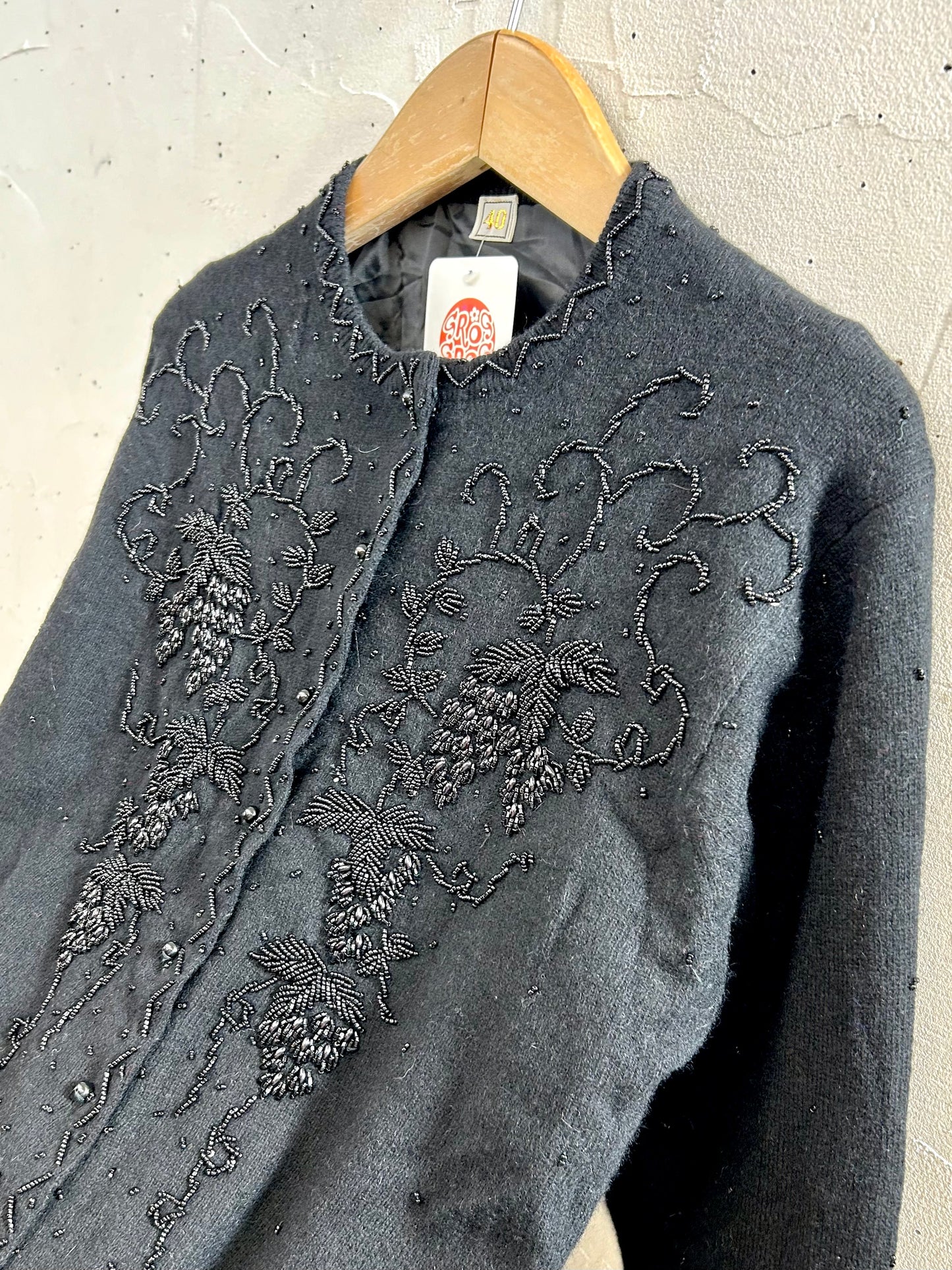 Vintage Beads Knit Cardigan [J28704]